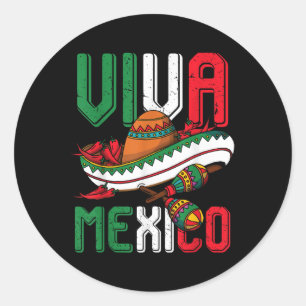 Viva Mexico Cinco De Mayo  Classic Round Sticker