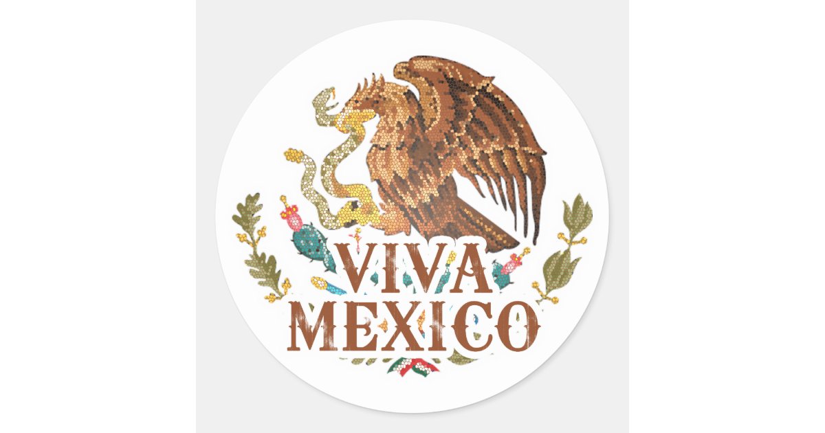 Viva Mexico Classic Round Sticker | Zazzle