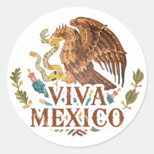 Viva Mexico Classic Round Sticker