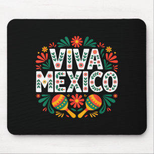Viva mexico colourful folk art mexican independenc mouse mat