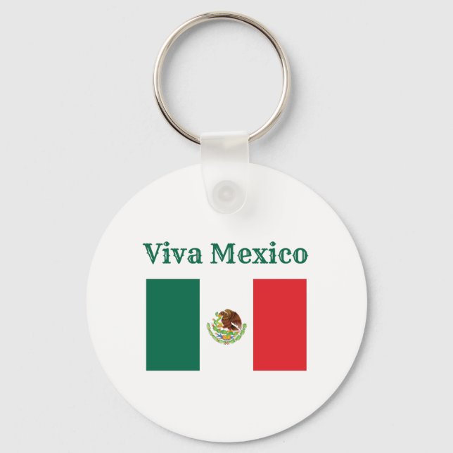 Viva Mexico Flag  Key Ring (Front)