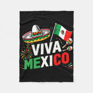 Viva Mexico For Mexican Independence Day And Cinco Fleece Blanket