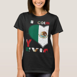 viva mexico heart flag Pride Independence Day 16 S T-Shirt