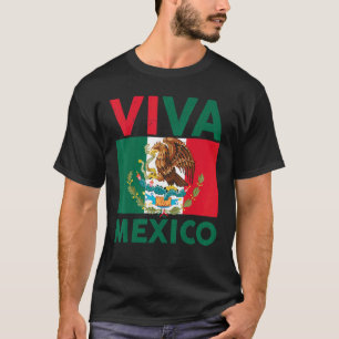 Viva Mexico Hispanic Mexican Flag Pride Women Kids T-Shirt