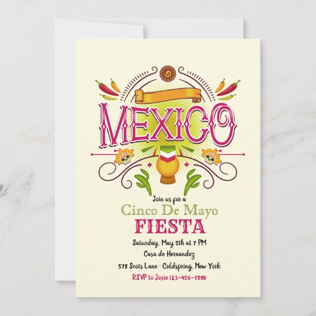 Viva Mexico Invitation (Front)