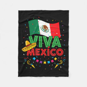 Viva mexico kids mexican flag cinco de mayo fleece blanket