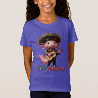 Viva Mexico Mariachi Axolotl| Cute 3D Musician T-Shirt