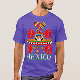 Viva Mexico Messy Bun With Bandanna And Glasses Me T-Shirt