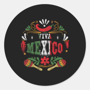 Viva Mexico Mexican Cinco De Mayo Party Classic Round Sticker