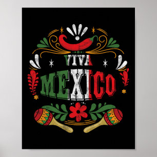 Viva Mexico Mexican Cinco De Mayo Party Poster