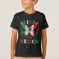 Viva Mexico Mexican Independence Day Butterfly Fla