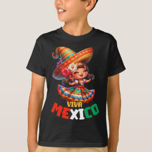Viva Mexico Mexican Independence Day Mexican Girl T-Shirt