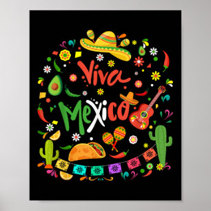 Viva Mexico Mexican Independence Day Party Viva Me Poster
