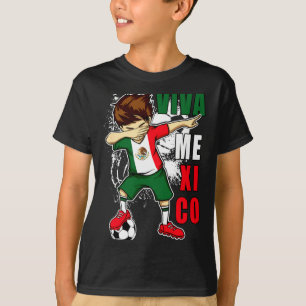 Viva Mexico Mexican Soccer Boy Independence Day Fl T-Shirt