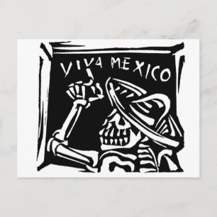 Viva Mexico- Mexico's "Day of the Dead" Postcard