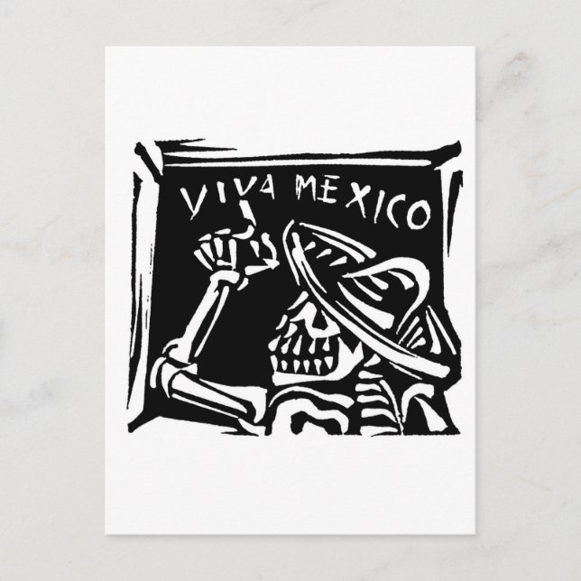 Viva Mexico- Mexico's "Day of the Dead" Postcard (Front)