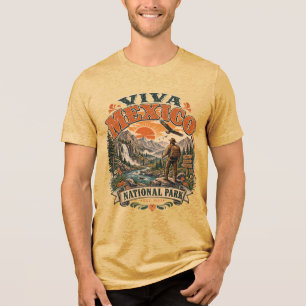 Viva Mexico National Park Hiking T-Shirt Tri-Blend Shirt