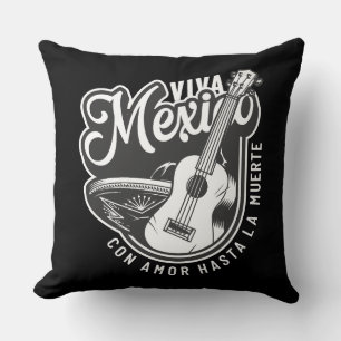 Viva Mexico Party With My Guitar Cushion
