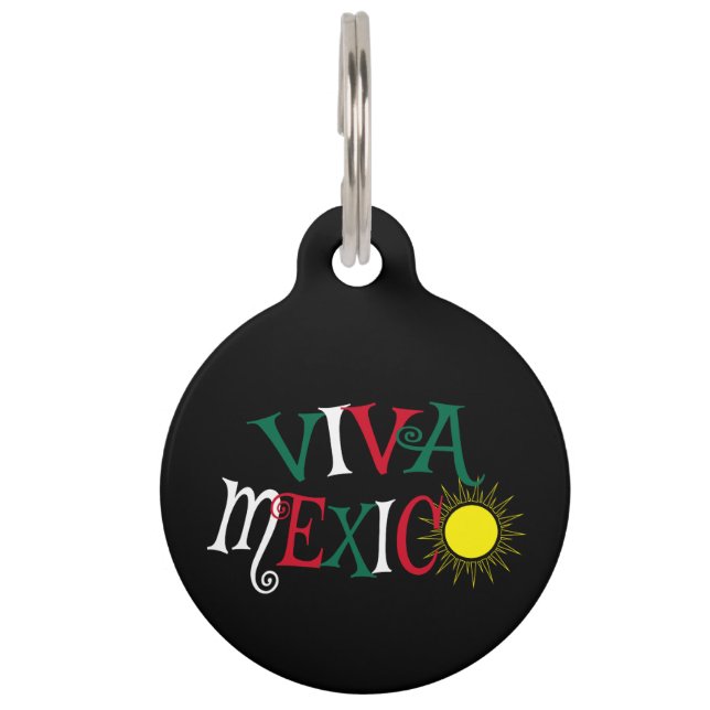 Viva Mexico Pet Tag (Front)