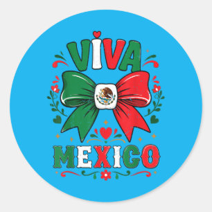 Viva Mexico Shirt Toddler Girl Mexican Flag Classic Round Sticker