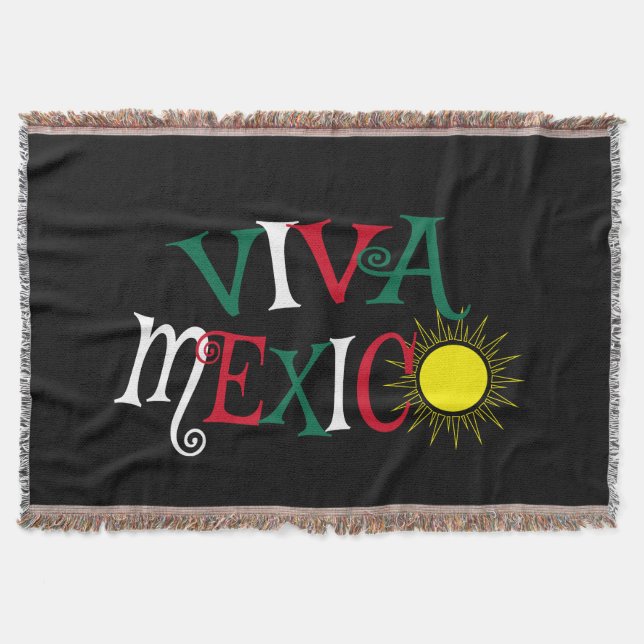 Viva Mexico Throw Blanket (Front)