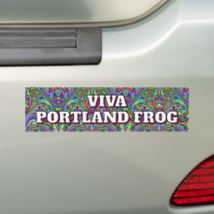 Viva Portland Frog Bumper Sticker