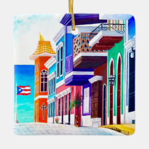 ¡Viva Puerto Rico! Ceramic Ornament