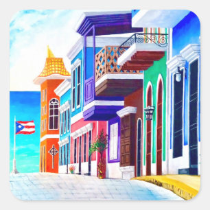 ¡Viva Puerto Rico! Square Sticker