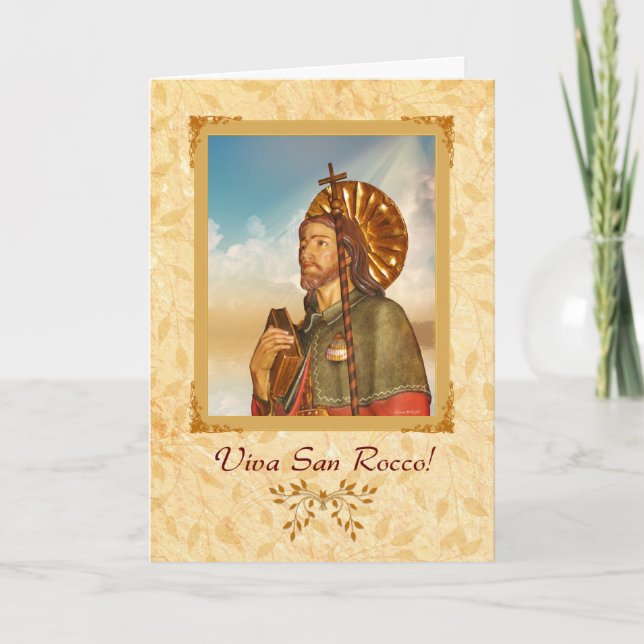 Viva San Rocco - Greeting Card - Italian Verse (Front)
