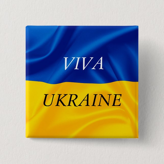 VIVA UKRAINE  15 CM SQUARE BADGE (Front)