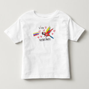 Viva Venezuela - Guacamaya and Child Flag Toddler T-Shirt