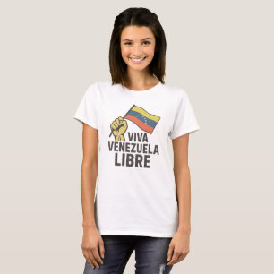 Viva Venezuela Libre Fist Flag Protest Vintage T-Shirt