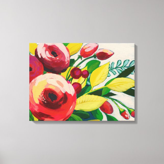 Vivacious Blooms Canvas Print (Front)