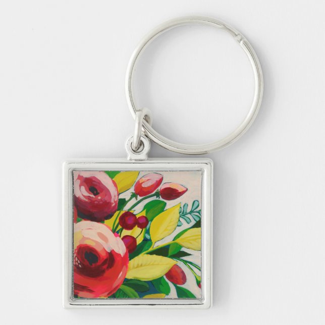 Vivacious Blooms Key Ring (Front)
