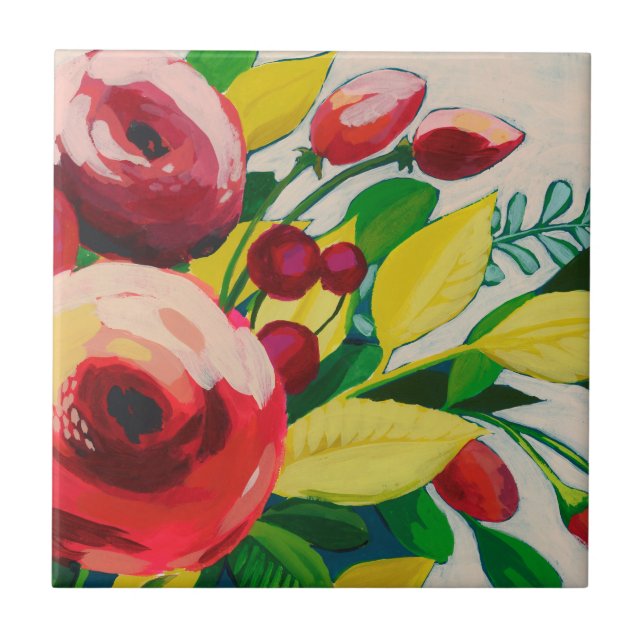 Vivacious Blooms Tile (Front)