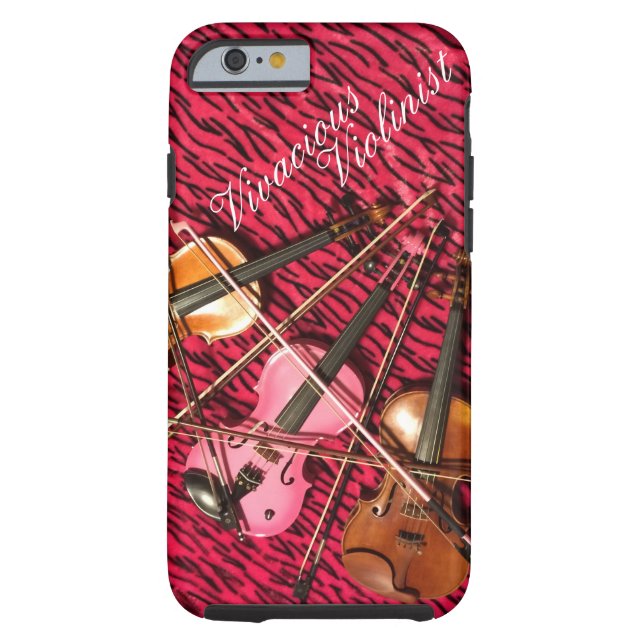 Vivacious Violinist Customisable Pink Violins Case-Mate iPhone Case (Back)