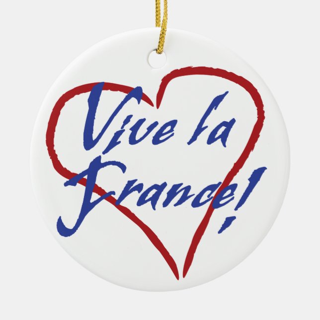 Vive la France Christmas Ornament (Front)