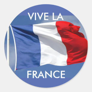 Vive la France! Classic Round Sticker
