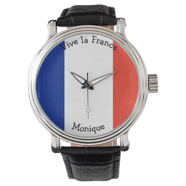 Vive la France Flag graphic Watch (Front)