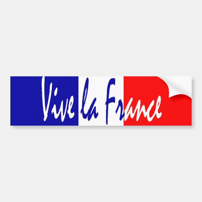 Vive La France - French Patriot's Bumper Sticker (Front)