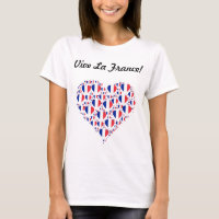 Vive La France I love France Flag Heart