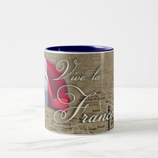 Vive la France Two-Tone Coffee Mug (Center)