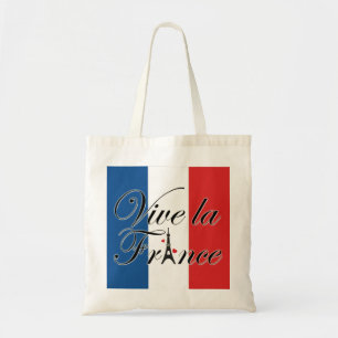 Vive la France Typography Tote Bag