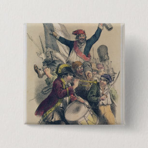 Vive la Republique, 1848 15 Cm Square Badge