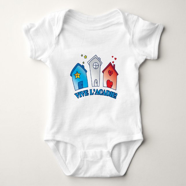 Vive L'acadie " Maison" Baby Bodysuit (Front)