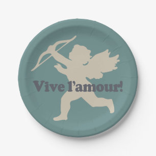 Vive L'amour Cupid paper plates