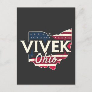 Vivek Ohio 2026 Governor Republican American  Announcement Postcard