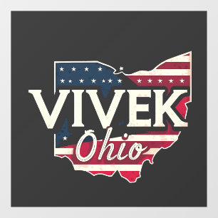 Vivek Ohio 2026 Governor Republican American  Window Cling