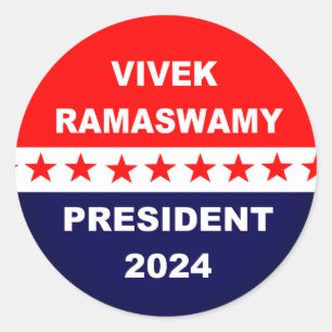Vivek Ramaswamy President 2024 Classic Round Sticker