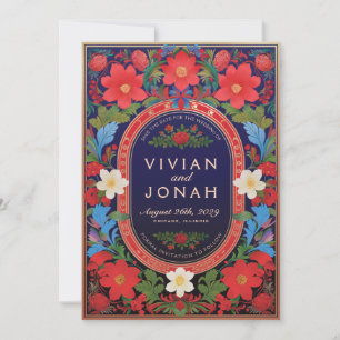 VIVIAN I Floral Wedding Save the Date Invitations